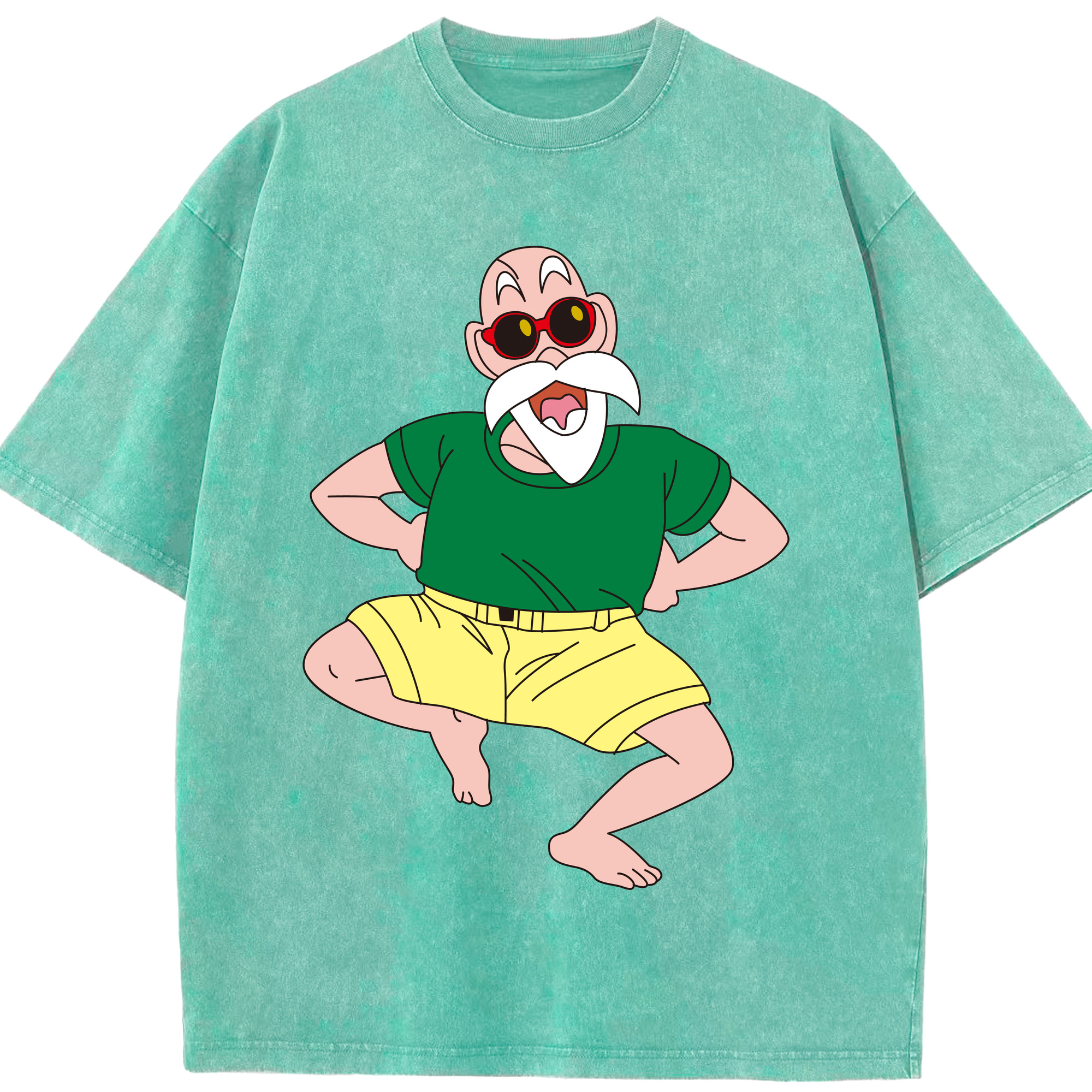 （画像用） ドラゴンボール 亀仙人（かめせんにん） DRAGON BALL Master Roshi Kame Sennin 綿100% ヴィンテージ風 半袖Tシャツ（フロントプリント）